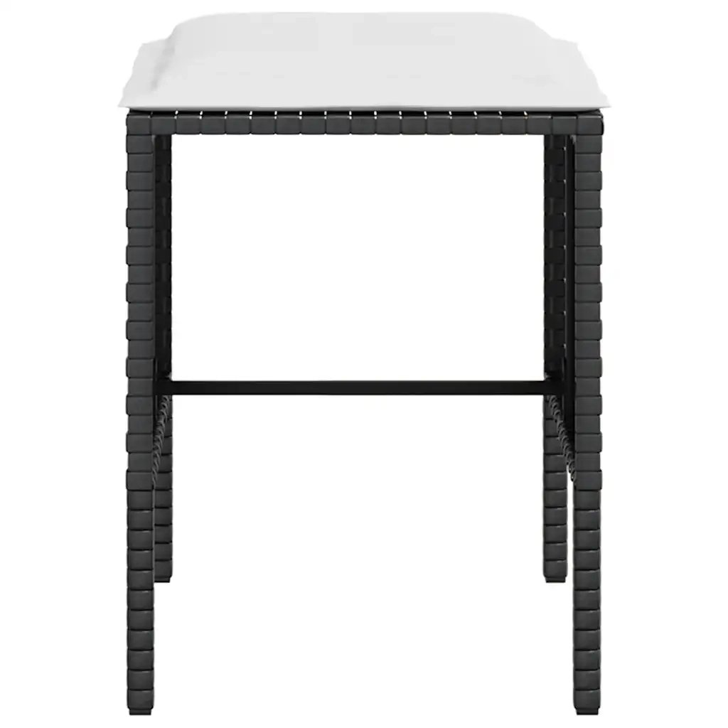 Set Mobili 5 Pz Divano a L con Cuscini in Polyrattan Nero cod mxl 48703