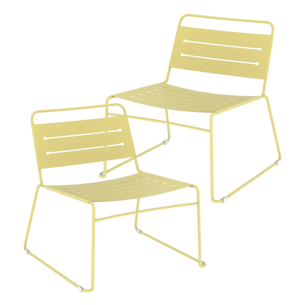 Set di mobili da giardino da 3 pezzi acciaio giallo vaniglia 03_0009416