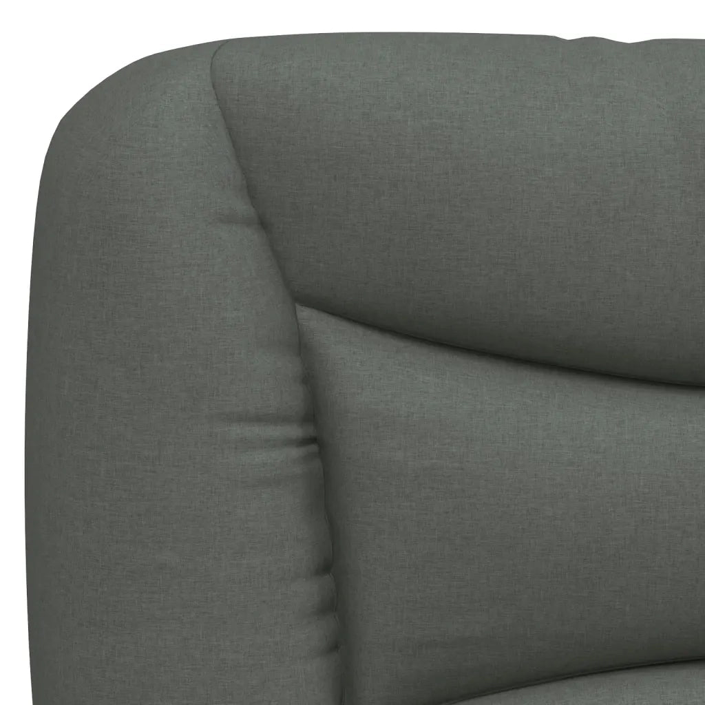 Letto con Materasso Hvar Grigio Scuro 80x200 cm in Tessuto