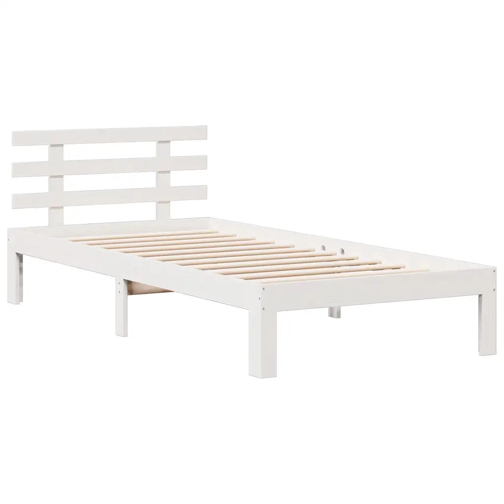 Letto con Libreria senza Materasso 75x190 cm in Legno Pino