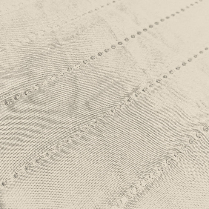 Copridivano Trapuntato con Penisola Destra Seduta 190 cm in Microfibra Panna