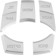 Pannello Multimediali - Copertura Decorativa - Cromo - ABS - BMW 5 Serie iDrive - 2011-2017 - Set - Adatto per - Argento Grigio