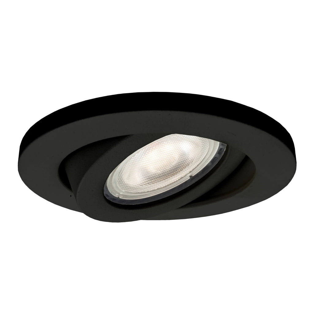 Faretto incasso Lagos tondo orientabile GU10 nero Light