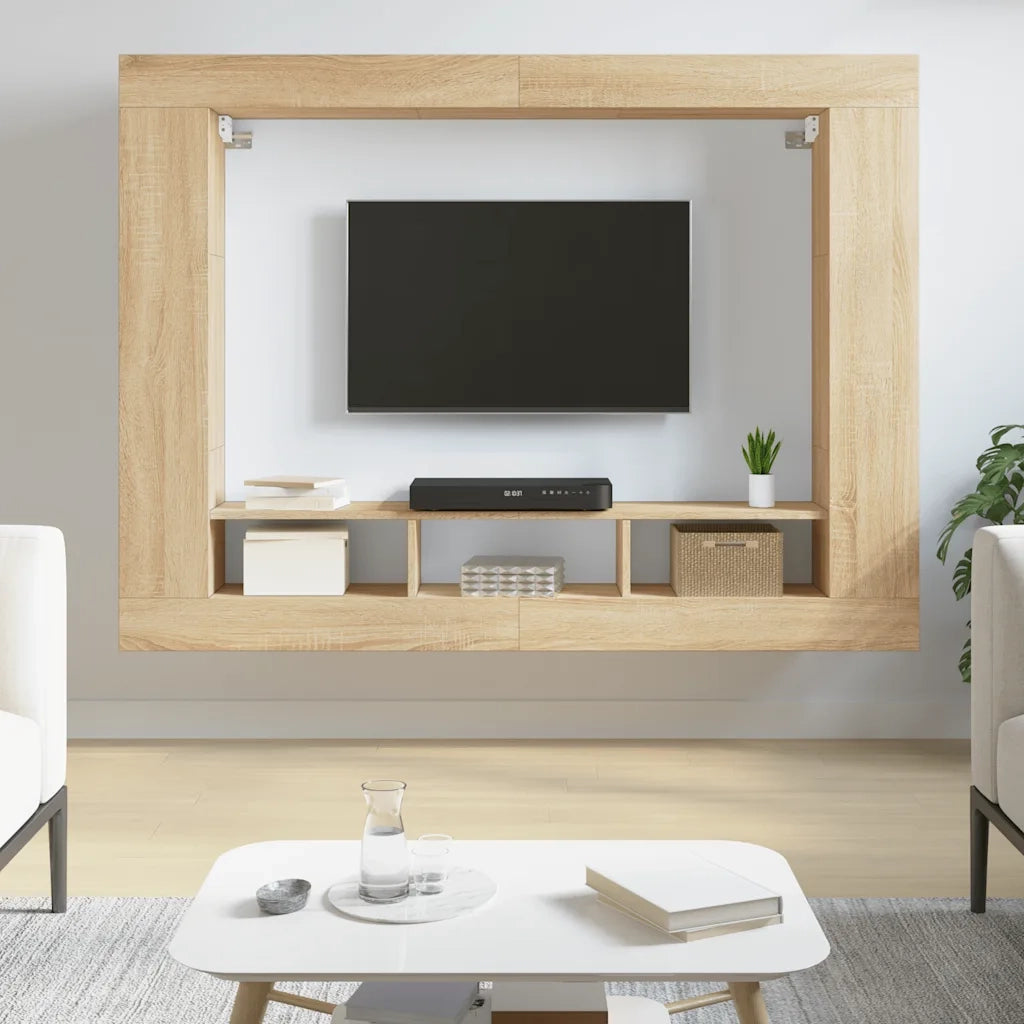 Mobile Porta TV Rovere Sonoma 152x22x113cm in Legno Multistrato 833724