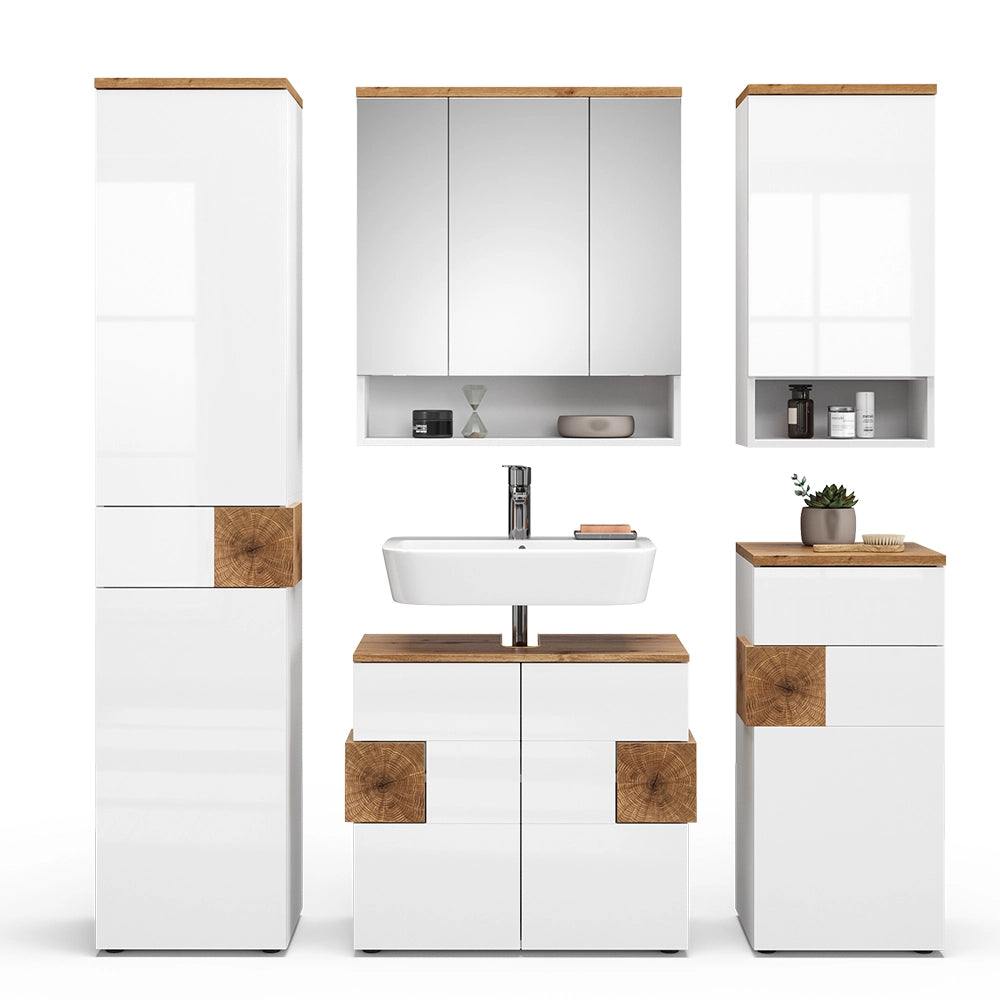 Vicco Set di mobili da bagno Bianco 5 parti