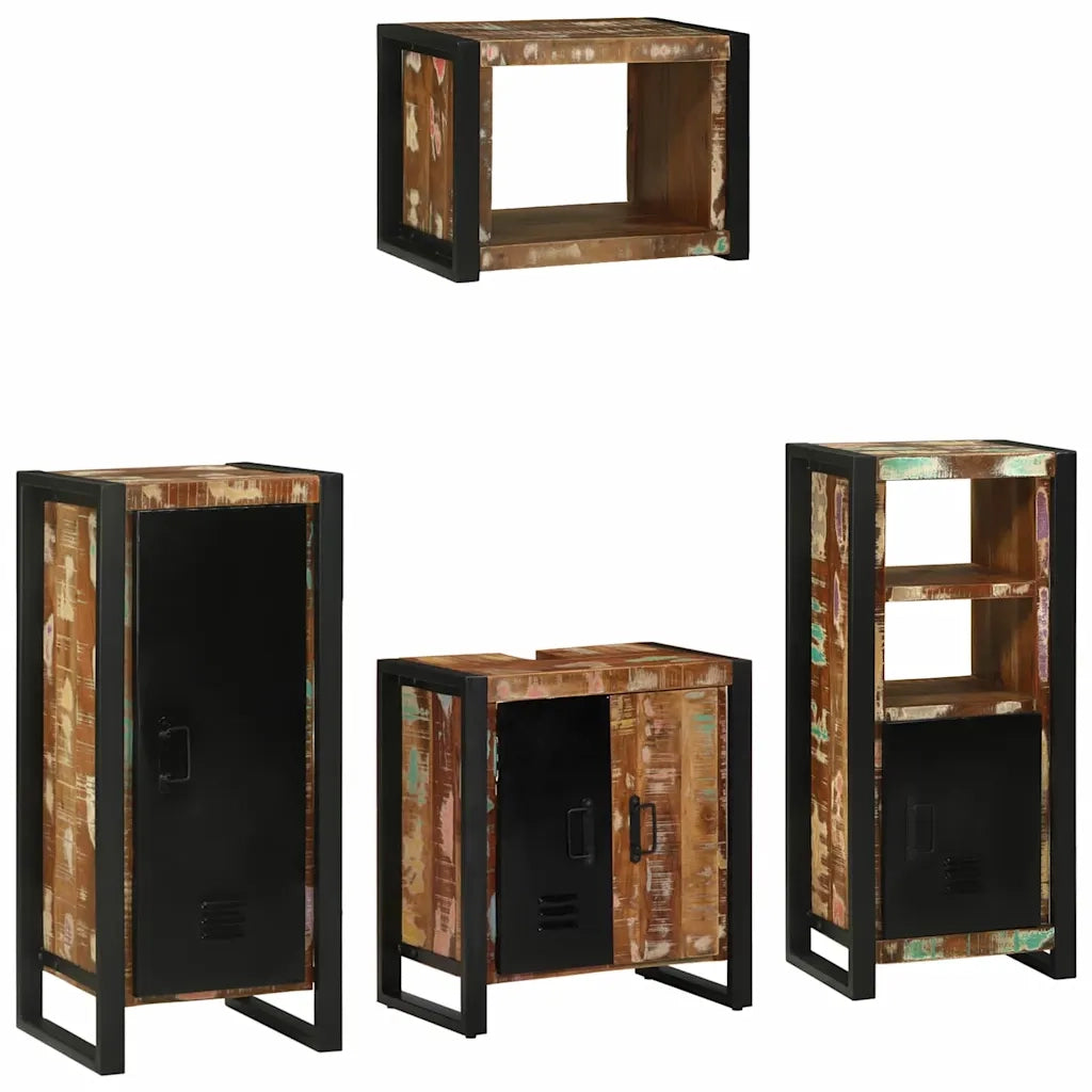 Set di mobili per il bagno 4 pcs Legno Recuperato Massello 3305677