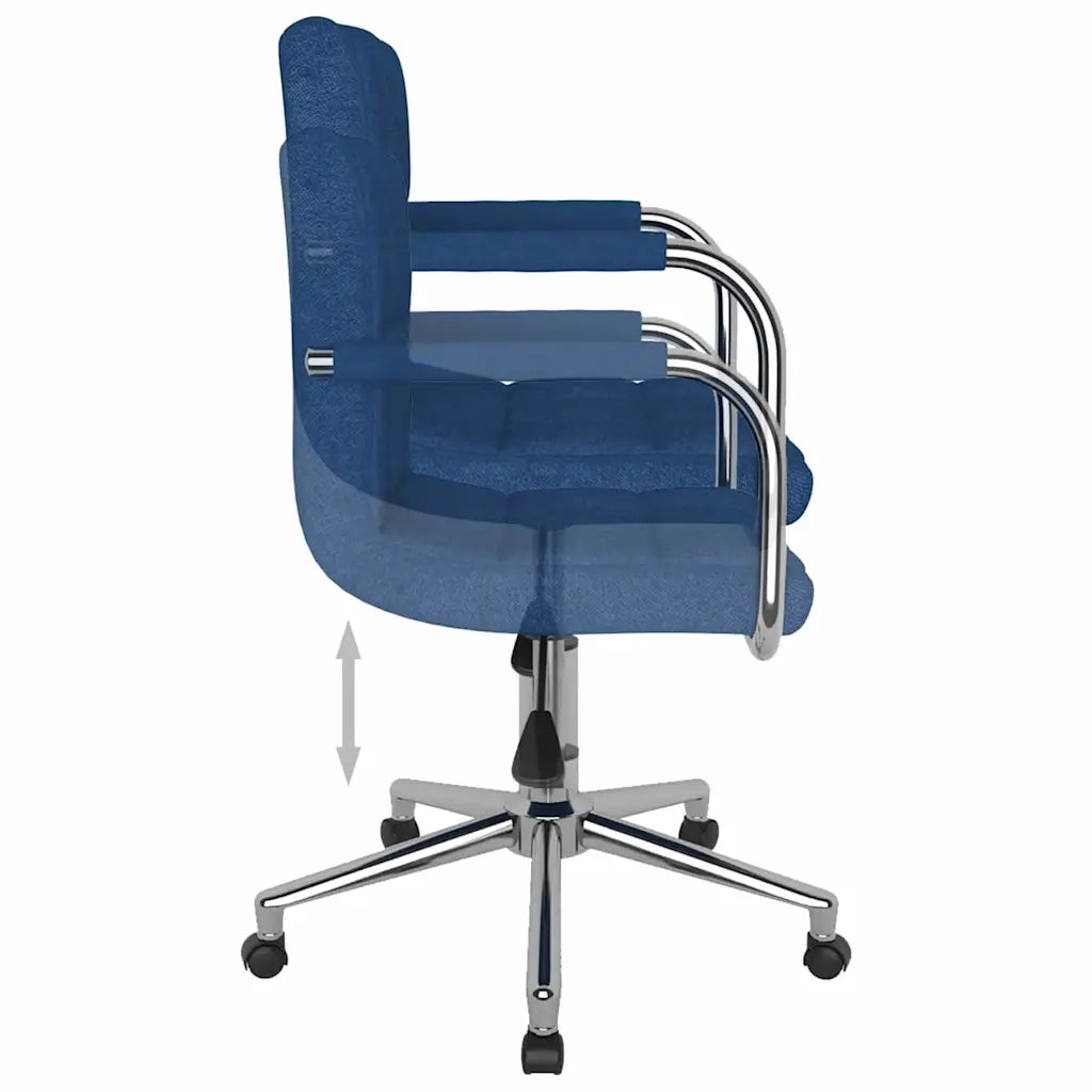 Sedia da Ufficio Girevole Blu in Tessuto 334795