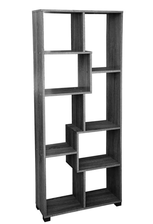 ERMES LIBRERIA IN LEGNO CON 8 MODULI APERTI 70 X 24 X 170 CM COLORE WENGÈ