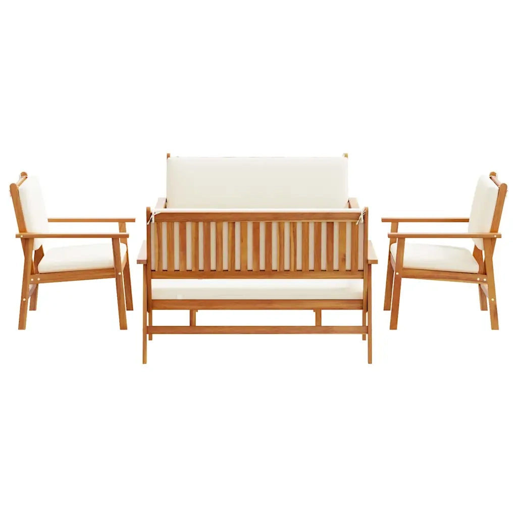 Set Divano da Giardino 5 pcs Marrone Legno di Acacia Massello 3331813