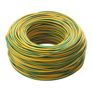 Cavo unipolare 'giallo verde' sezione 1 x 2,5 matassina di filo da 100 metri