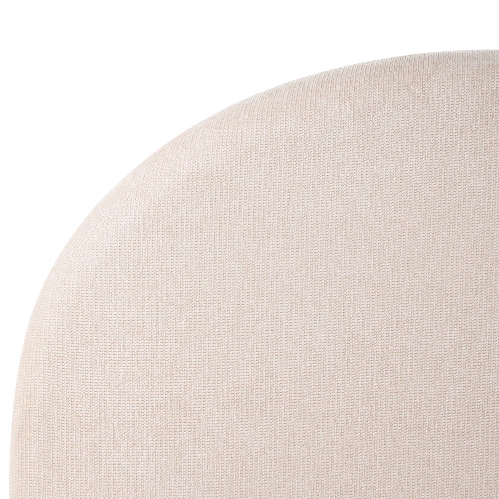 Letto in tessuto beige chiaro 180 x 200 cm con testiera imbottita rete sollevabile e vano contenitore