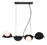Lampada a sospensione industriale nera 4xG9 Jules Rabalux