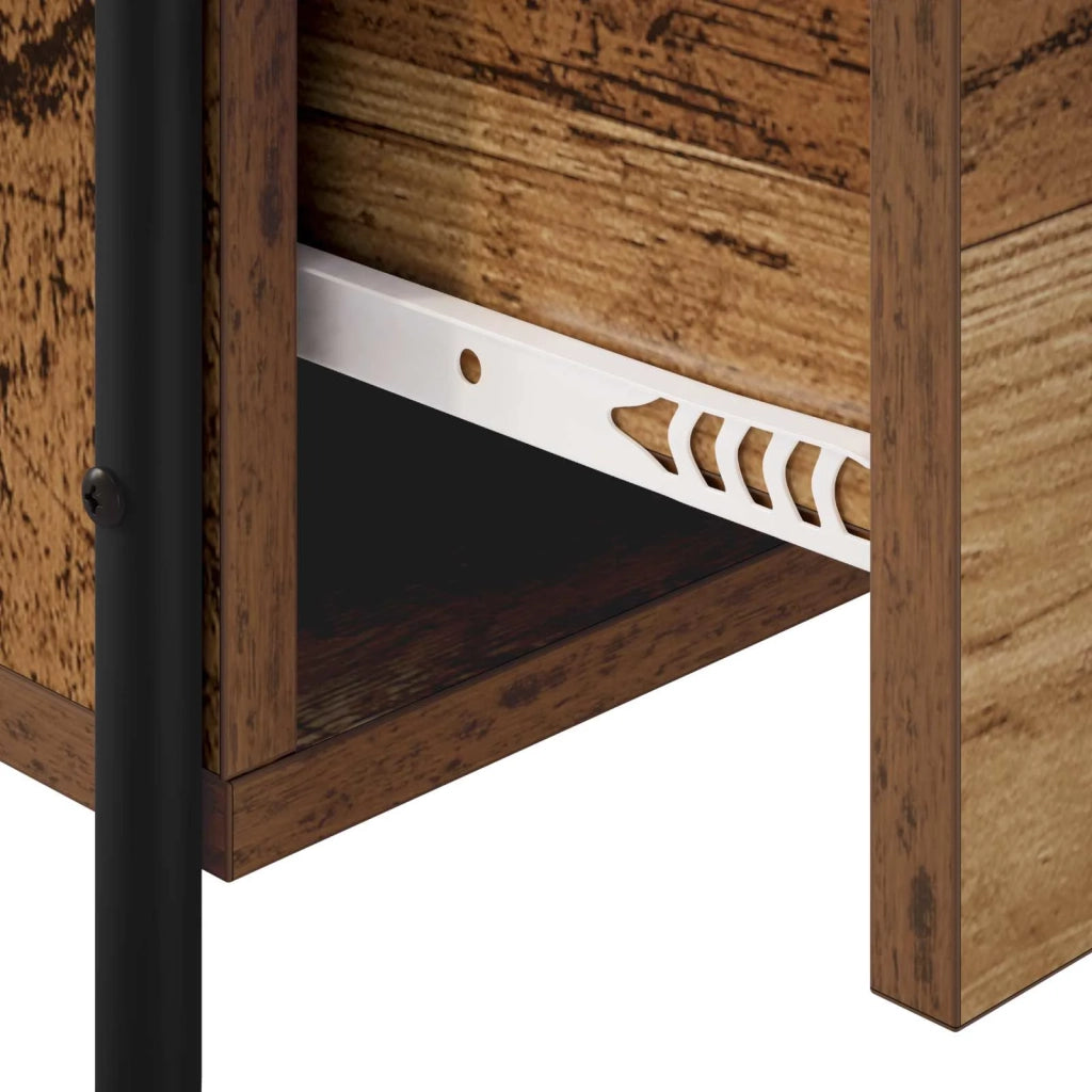 Mobiletto da Letto Appeso Legno antico 40 x 30 x 60 cm 8013574