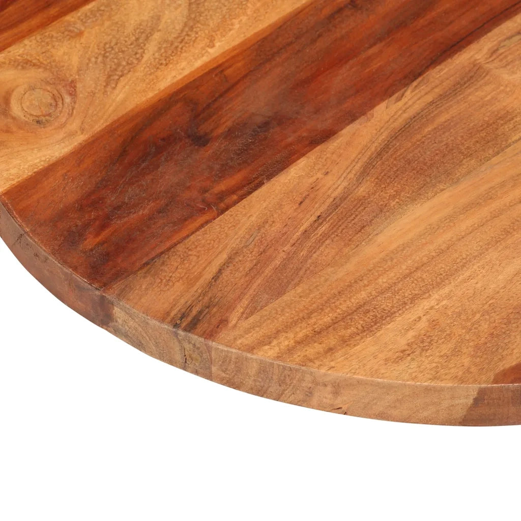 Piano Tavolo in Legno Massello di Acacia Rotondo 25-27 mm 50 cm 285973