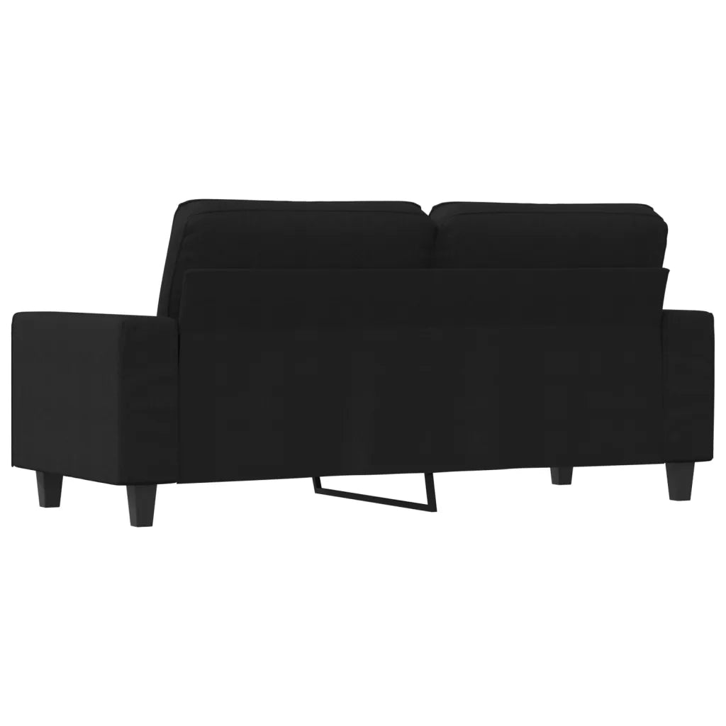 Divano a 2 Posti Nero 120 cm in Tessuto 359395