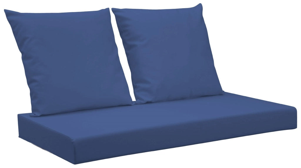 Cuscini per Pallet 120x80 cm Seduta e Schienale in Similpelle Mariotti Belem Blu