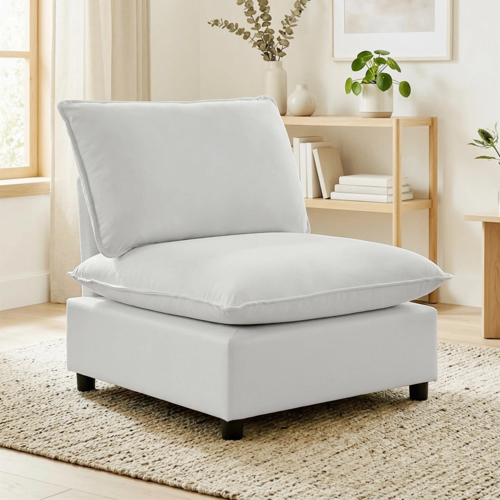Sedia da Pranzo Moderna ¨C zephmum ¨C Grigio in Tessuto Imbottito