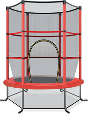 Trampolino Elastico Bambino in Acciaio, Tappeto Elastico Bambini da Esterno e da Interno, con Rete e Cusicnetti Antiscivolo