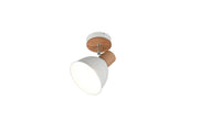 Faretto parete-soffitto bianco legno E27 DELUME RL