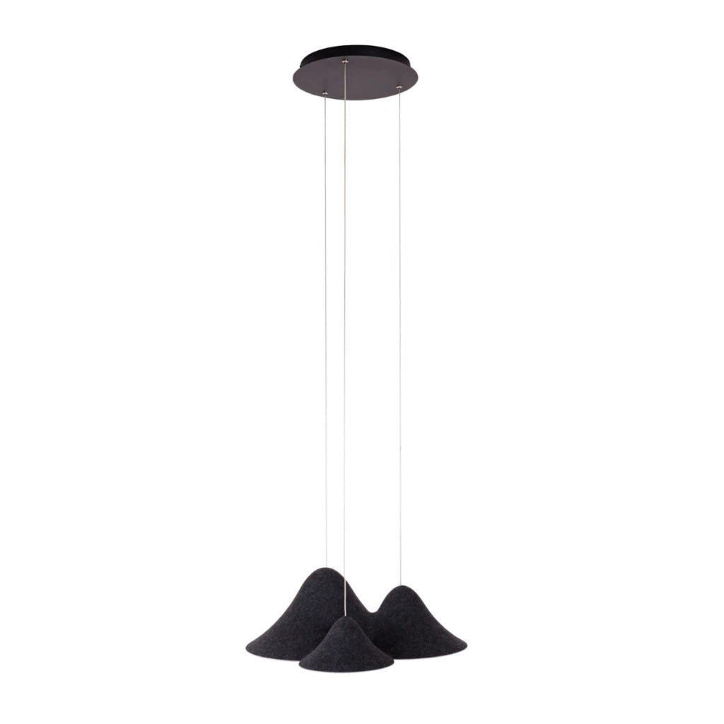 Lampada a sospensione tripla Maxlight Bellmond LED 21W nera