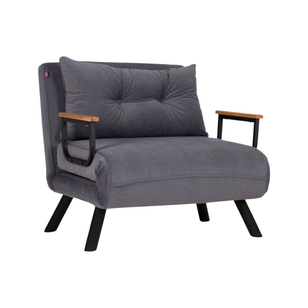 Poltroncina Keoni, Poltrona Reclinabile, 60x78x78h cm Grigio