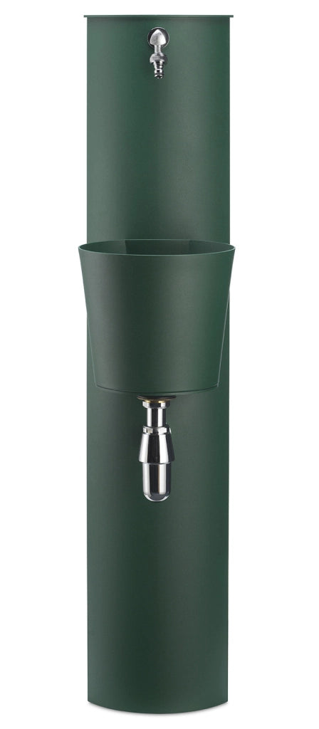 Fontana a Parete da Giardino con Rubinetto e Secchio Belfer 42/PRT Verde