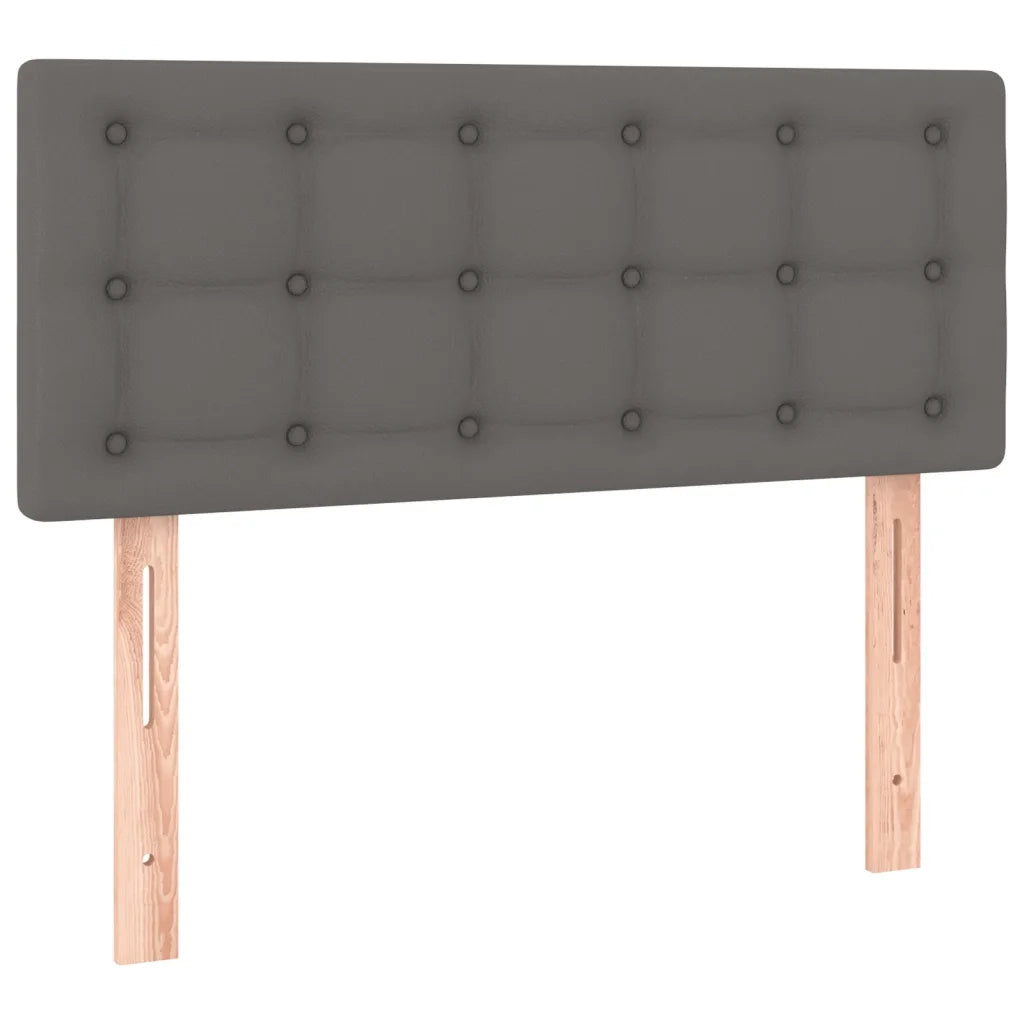 Giroletto a Molle con Materasso Grgio 80x200 cm in Similpelle