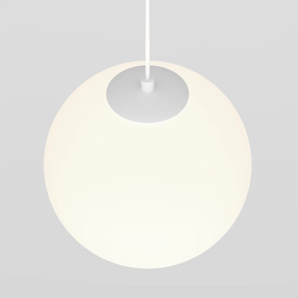 Maytoni Lampada da binario a sospensione Exility Luna 1 luce LED integrato bianco vetro