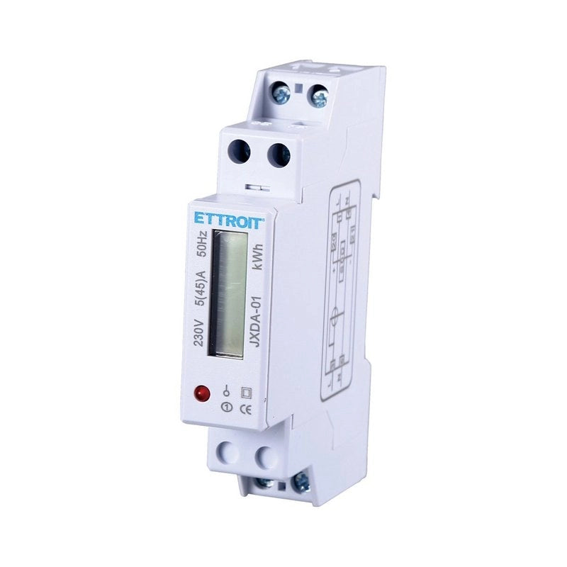 Contatore Energia Elettrica Per Uso Domestico 220V 5(45)A Occupa 1 Modulo Guida DIN