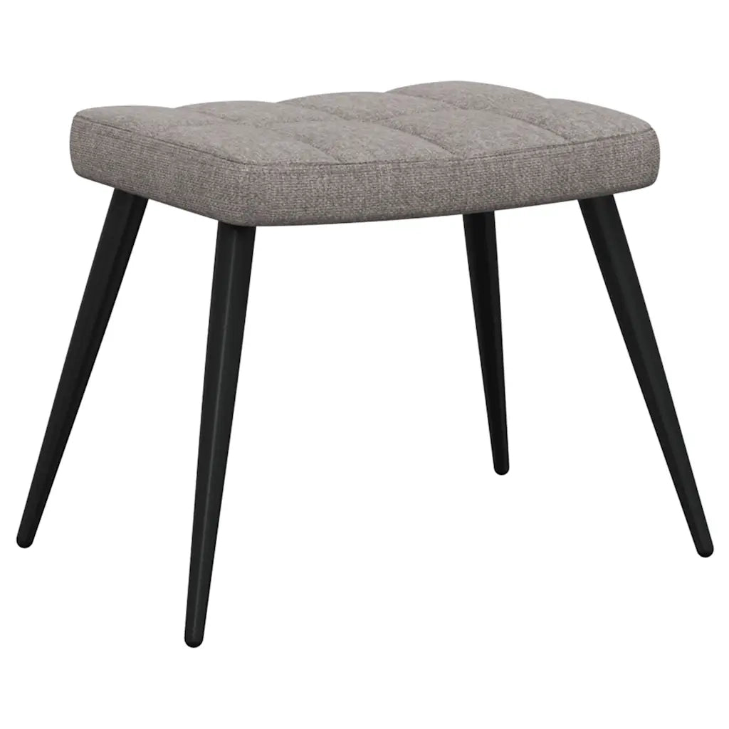Sedia Relax con Sgabello Tortora in Tessuto 327961