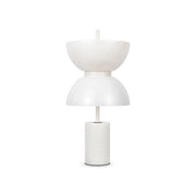 Maytoni Lampada da tavolo moderna Kyoto 1 luce LED integrato bianco metallo vetro