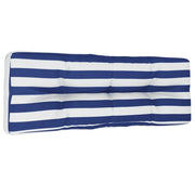 Cuscino per pallet | Cuscini per sedie Strisce Bianche e Blu 120x40x12cm Tessuto
