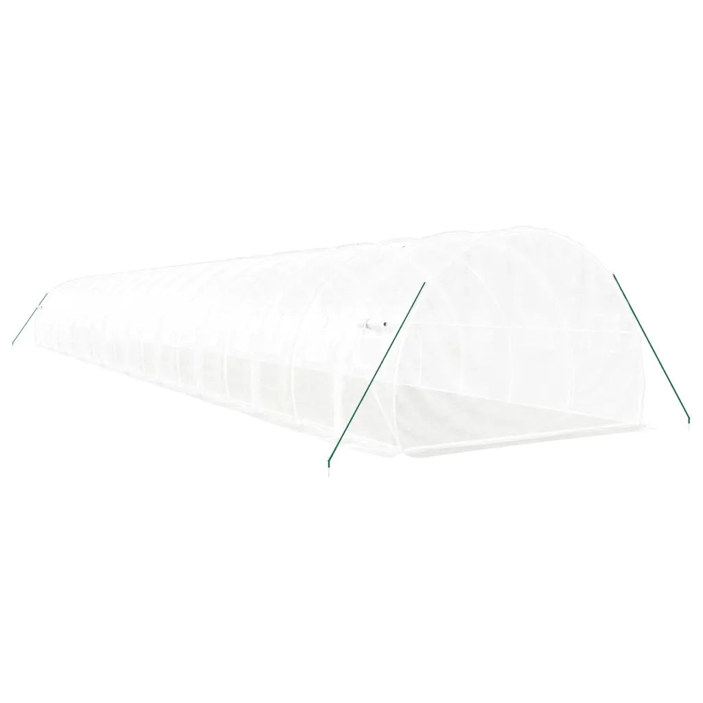 Serra con Telaio in Acciaio Bianco 60 m² 20x3x2 m 3188058