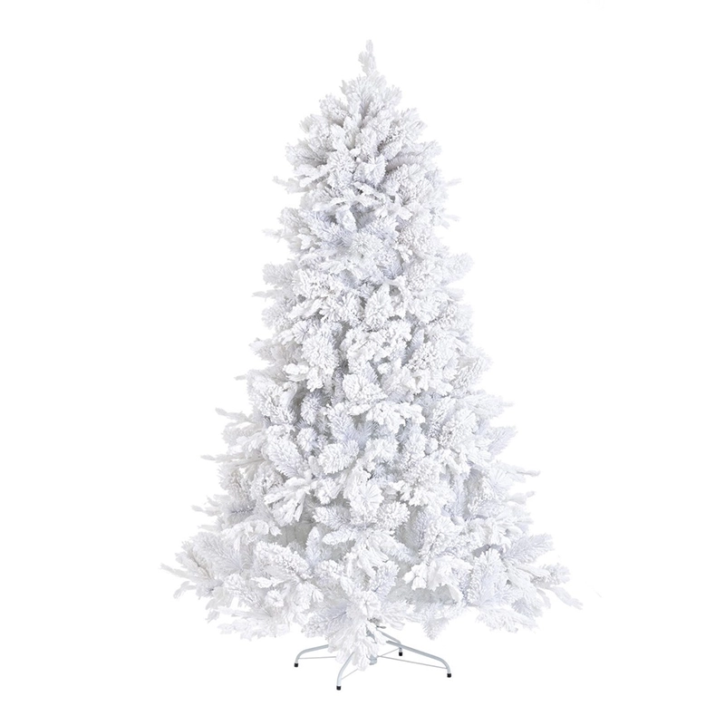 Albero di Natale Alberg bianco innevato H 210 x 130 cm