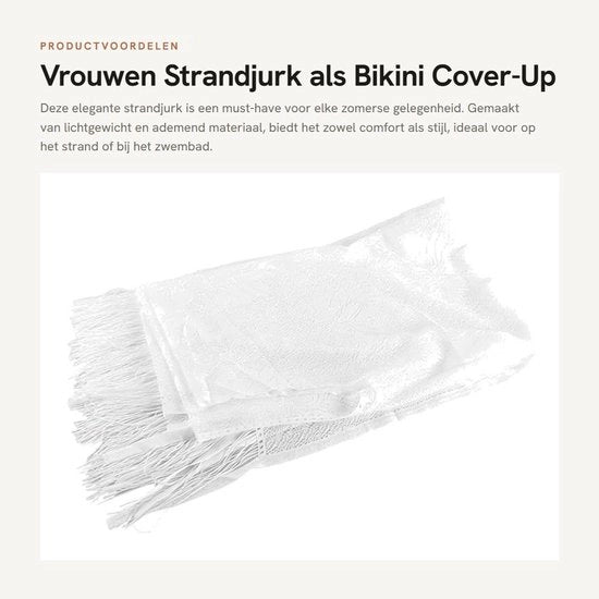 Copertura per Bikini Donna - Materiale Leggero e Translucido - Disegno a Righello con Borchie - Protezione Solare - Poncho per il Mare