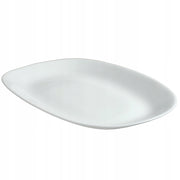 Piatto da portata ovale in vetro KADAX 22x16 cm per snack, bianco