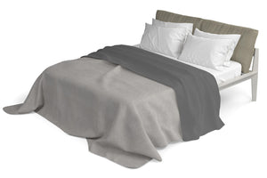 Lenzuolo Sopra in Tinta Unita Fumo 1 Piazza e Mezzo