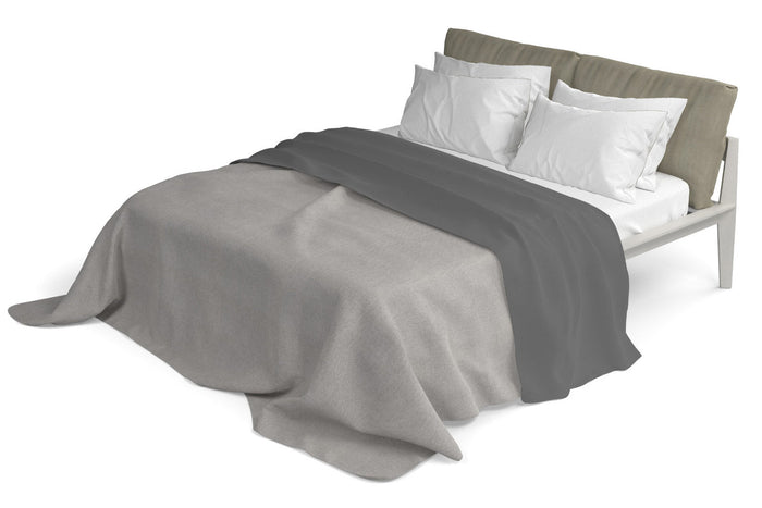 Lenzuolo Sopra in Tinta Unita Fumo 1 Piazza e Mezzo