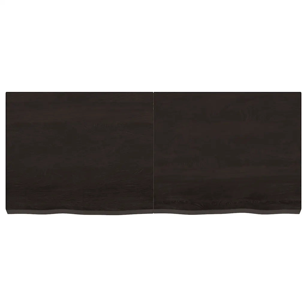 Piano Tavolo | Superficie Tavolo | Piano Scrivania Marrone 120x50x(2-6) cm Rovere Massello Trattato