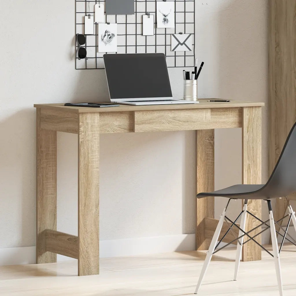 vidaXL Scrivania Rovere Sonoma 100x45x75 cm in Legno Multistrato