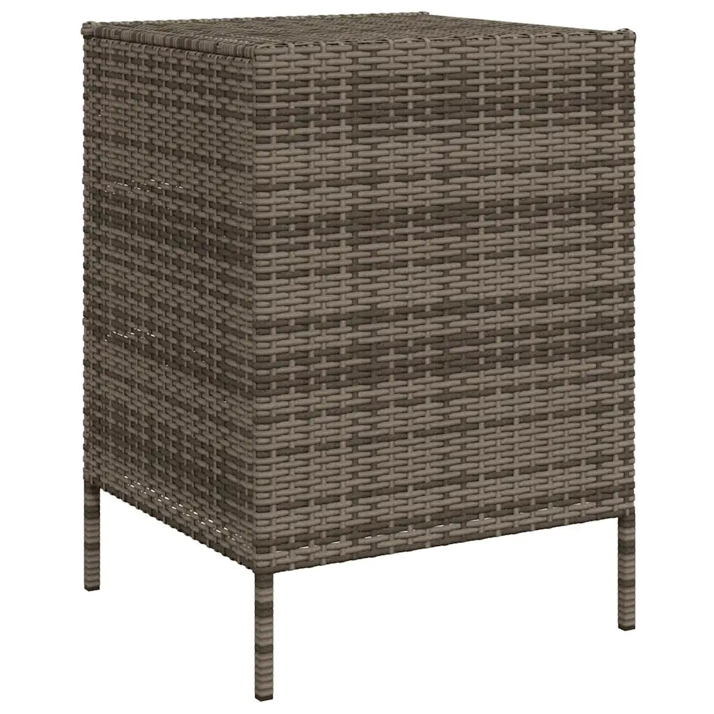 Pratico mobiletto da giardino con 3 cassetti 55 x 59 x 80 cm design moderno in resina intrecciata grigia 02_0047426
