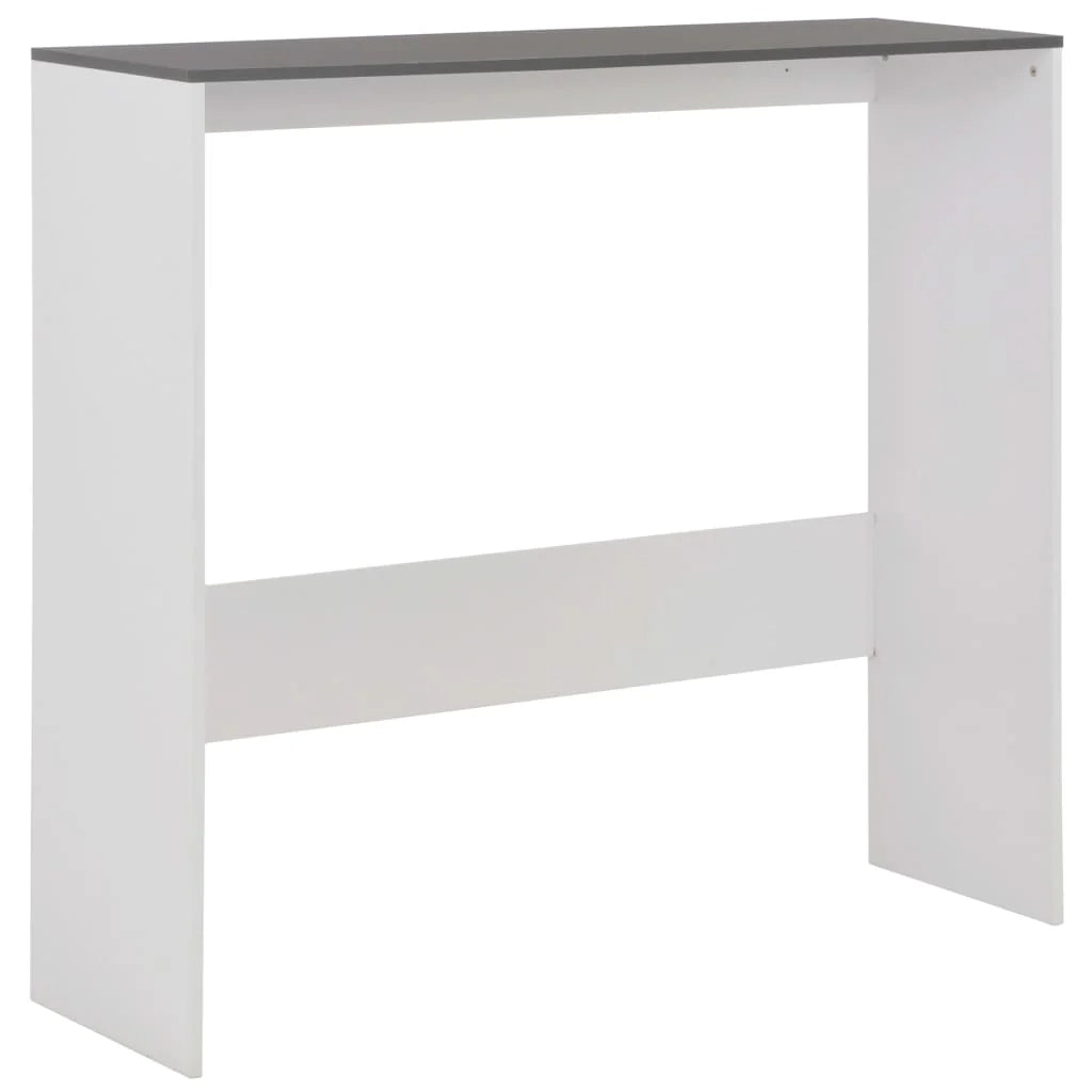 Tavolo alto da bar/bistrot con 2 piani bianchi 130 cm 0902035