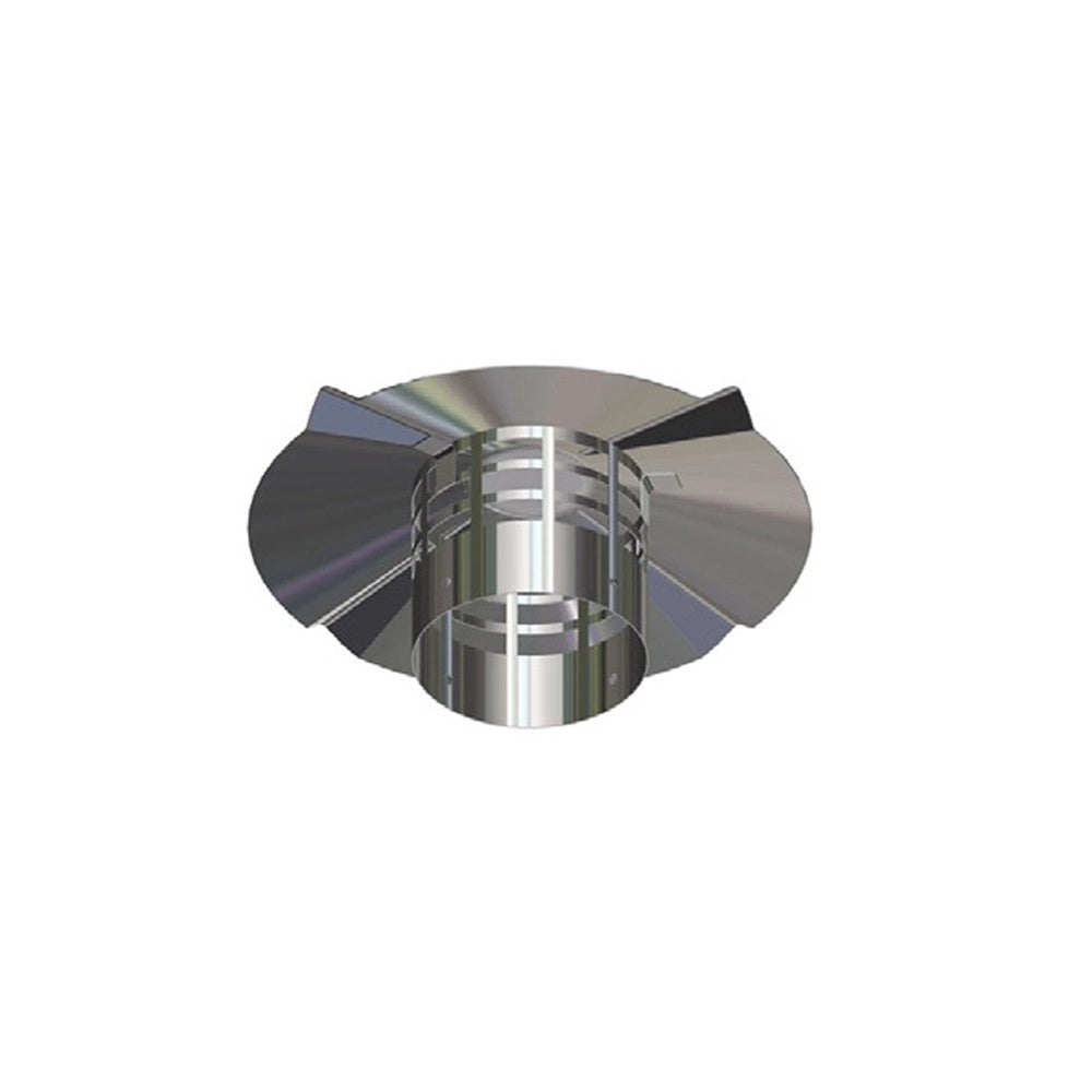 Terminale scarico fumi verticale inox d80 mm