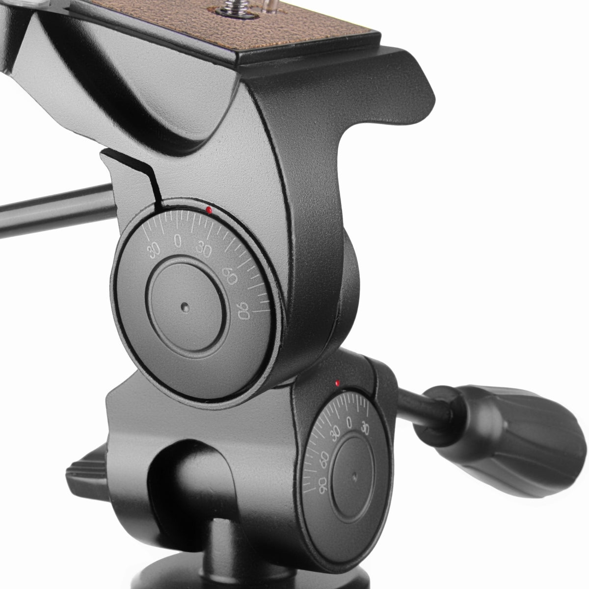 WAL-6702 Pro Treppiede con testa panoramica FT-6653H - Treppiede molto stabile, capacità di carico 12 kg, testa panoramica a 3 vie di alta qualità, girevole su 3 assi