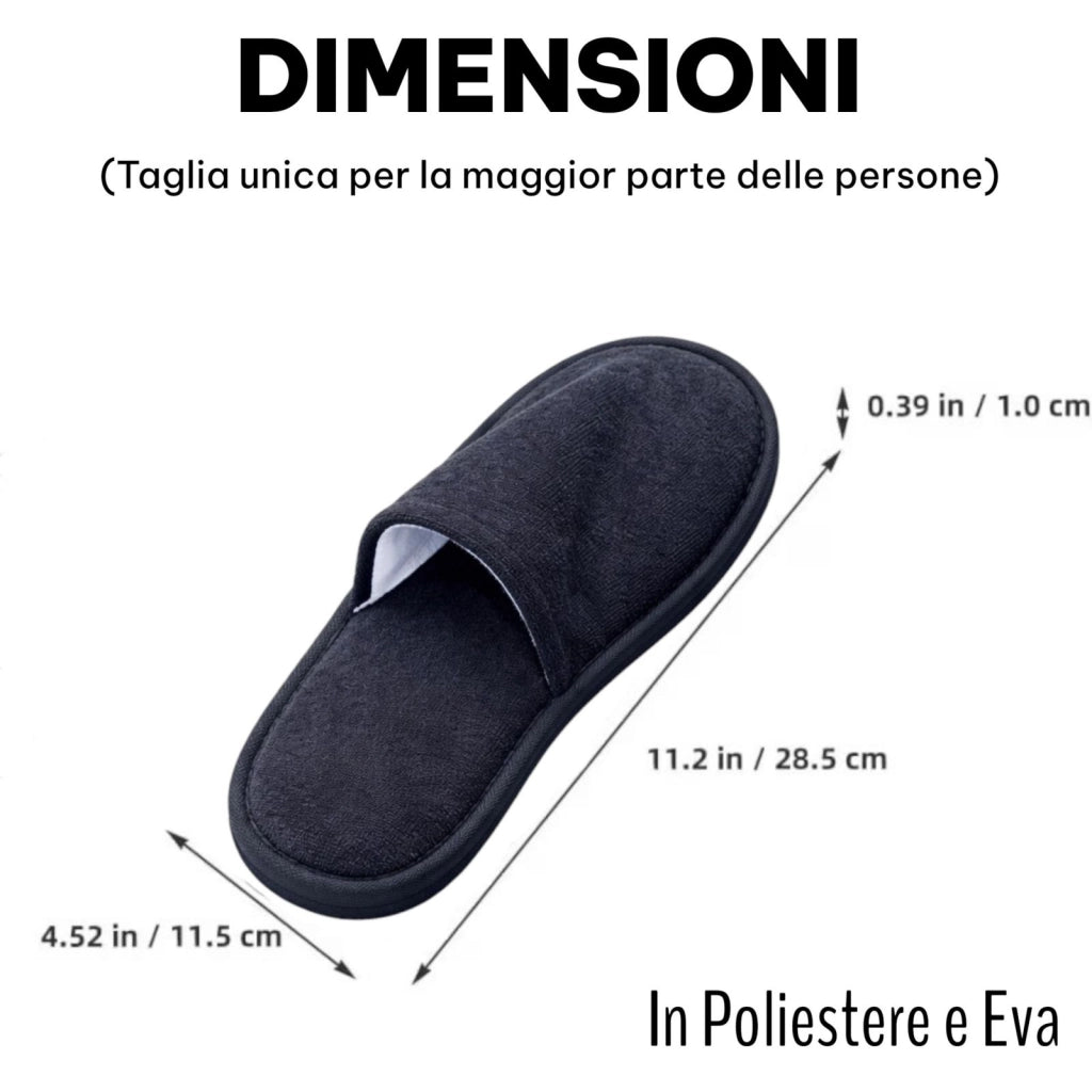 2 Paia Pantofole Monouso Hotel Taglia Unica Antiscivolo da Viaggio Spa 90127