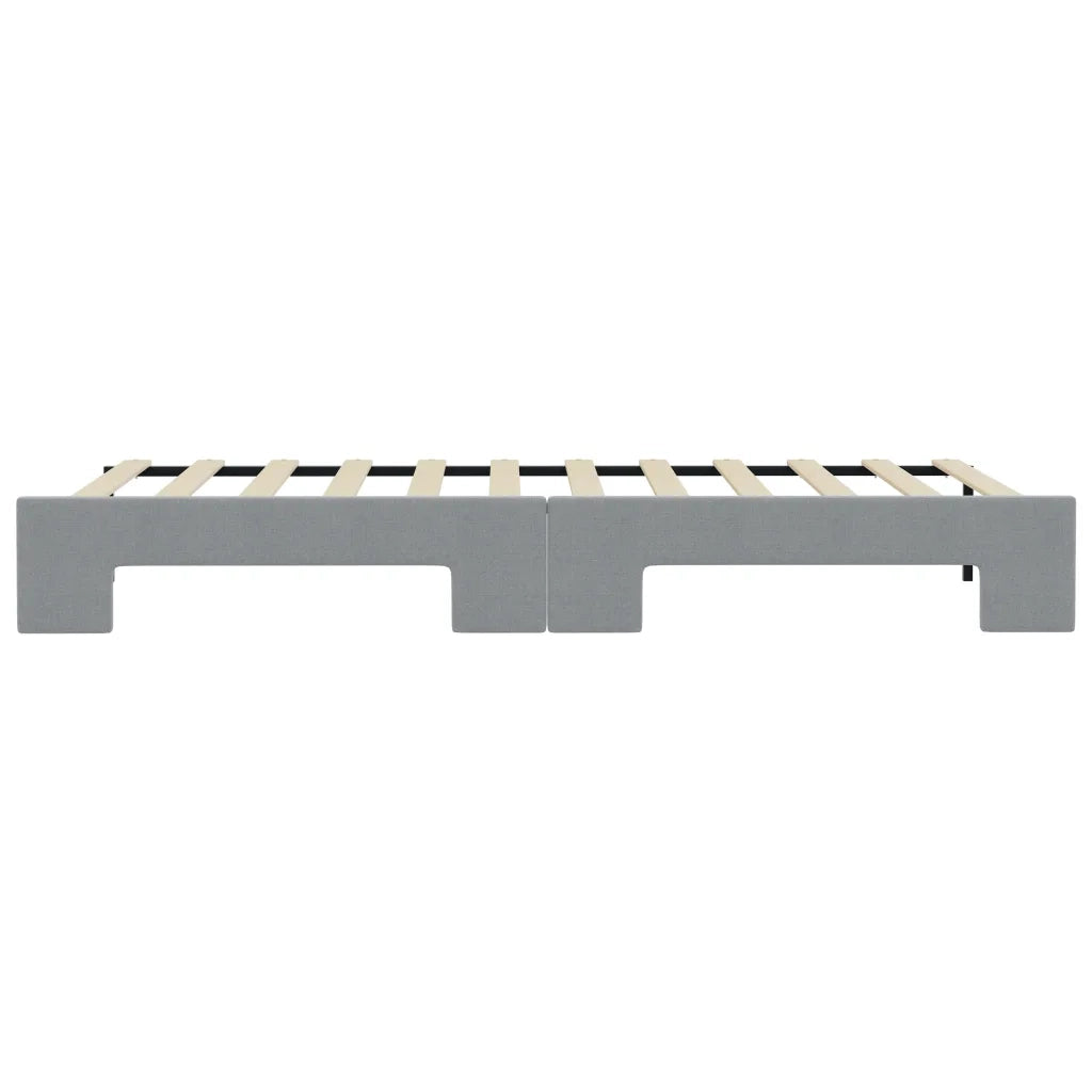 Divano Letto con Letto Estraibile Grigio Chiaro 100x190 Tessuto 3197715