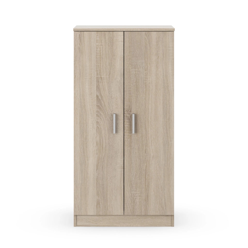 Scarpiera In Legno Con Sette Ripiani E Due Ante Armadio Mobiletto Per Ingresso Corridoio Arredo Casa Design Minimal 108 X 55 X 36 Cm Rovere
