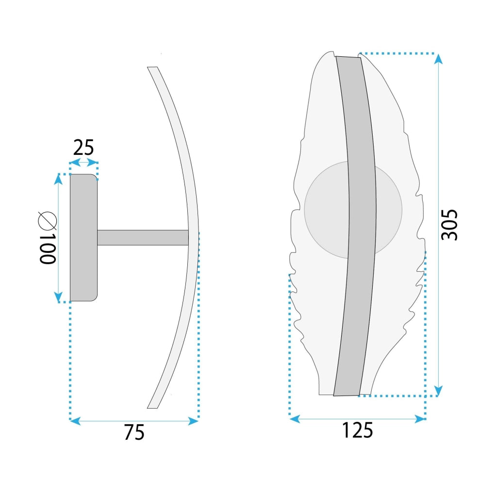Lampada Da Parete Led G140-w Gold