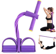 Pedale con 6 tubi - Strumento di resistenza per fitness - Strumento di resistenza con pedali manubri - Strumento di stretching - Apparecchio per esercizi a pancia - Apparecchio per fitness - Unisex