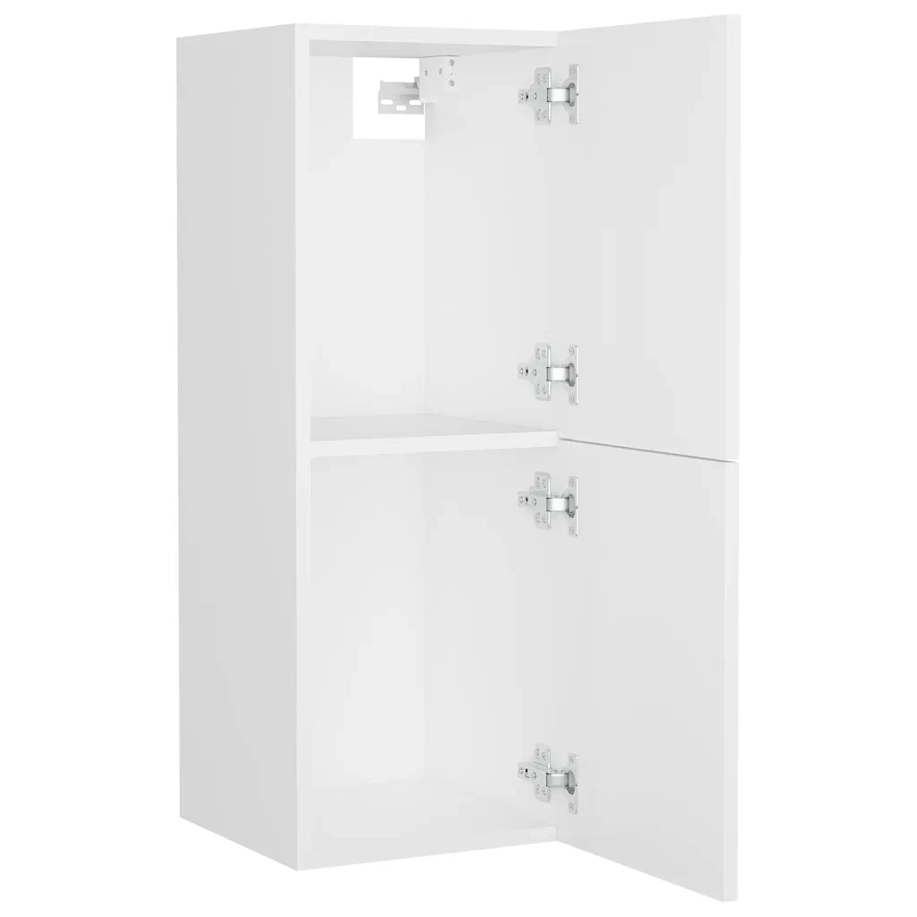 Set Mobili da Bagno | Armadio da bagno Bianco in Legno Multistrato
